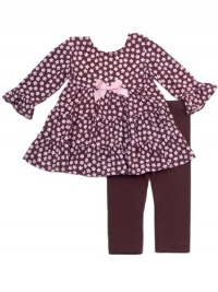 Rare Editions Baby-girls Infant Floral Ity Legging Set, Brown/Pink, 12 Months Rare Editions Baby-girls Infant Floral Ity Legging Set, Brown/Pink, 12 Months