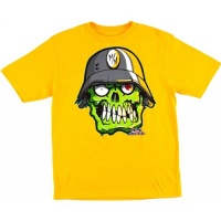 Metal Mulisha Bonehead Youth Boys Short-Sleeve Sportswear T-Shirt/Tee - Yellow / Small Metal Mulisha Bonehead Youth Boys Short-Sleeve Sportswear T-Shirt/Tee - Yellow / Small