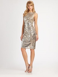 Dazzle and delight in this slinky sequined cocktail dress with flirty cut-out back.Front bateau necklineSleevelessConcealed back zipFully linedAbout 26 from natural waistPolyesterDry cleanMade in USA of imported fabricModel shown is 5'10 wearing US size 4. Dazzle and delight in this slinky sequined cocktail dress with flirty cut-out back.Front bateau necklineSleevelessConcealed back zipFully linedAbout 26 from natural waistPolyesterDry cleanMade in USA of imported fabricModel shown is 5'10 wearing US size 4.