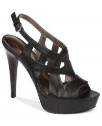 Intricate woven straps give the Ciao platform sandals by Carlos by Carlos Santana all kinds of sexy cutout detail along the vamp. Intricate woven straps give the Ciao platform sandals by Carlos by Carlos Santana all kinds of sexy cutout detail along the vamp.