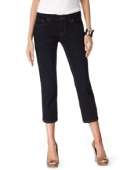 Contrast stitching and a cute cropped length makes these INC jeans a must-have for your vacation or winter getaway! Contrast stitching and a cute cropped length makes these INC jeans a must-have for your vacation or winter getaway!
