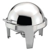 Winware 6 Quart Stainless Steel Round Roll Top Chafer