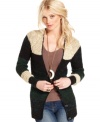Wide stripes create a colorblocking effect on this Free People cardigan for a graphic appeal!