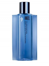 Indulge in the silky texture of a sensual ANGEL oil that glides over the skin like a heavenly embrace. Moisturizing blue celestial droplets hydrate the skin, leaving behind a lingering delicious trail of ANGEL. 6.8 oz. Indulge in the silky texture of a sensual ANGEL oil that glides over the skin like a heavenly embrace. Moisturizing blue celestial droplets hydrate the skin, leaving behind a lingering delicious trail of ANGEL. 6.8 oz.
