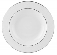 Lenox Hannah Platinum 9-Inch Bone China Pasta/Rim Soup Bowl, Set of 4 Lenox Hannah Platinum 9-Inch Bone China Pasta/Rim Soup Bowl, Set of 4