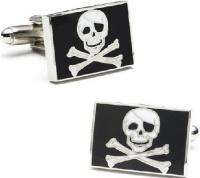 Cufflinks Inc. Men's Jolly Rodger Flag Cufflink, Black/White, One Size Cufflinks Inc. Men's Jolly Rodger Flag Cufflink, Black/White, One Size