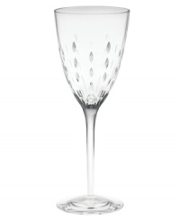 Refresh your formal table with the stylized petal cuts and refined whimsy of Modern Love stemware by Monique Lhuillier for Royal Doulton. This crystal wine glass combines a sleek bell shape and simple stem with convenient dishwasher-safe durability. Refresh your formal table with the stylized petal cuts and refined whimsy of Modern Love stemware by Monique Lhuillier for Royal Doulton. This crystal wine glass combines a sleek bell shape and simple stem with convenient dishwasher-safe durability.