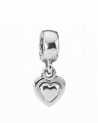Add instant movement and life to your PANDORA bracelet with this dangling heart charm in sterling silver. Add instant movement and life to your PANDORA bracelet with this dangling heart charm in sterling silver.