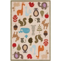Lil' Momeni Whimsy Wildlife Friends Collection Area Rug Size - 5 ft. Round Lil' Momeni Whimsy Wildlife Friends Collection Area Rug Size - 5 ft. Round