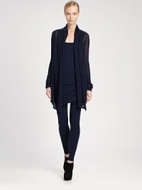Whisperweight cashmere in a fine mesh knit, generously draped at the front for an elegant, effortless look.Draped necklineDropped shouldersLong sleevesOpen frontAsymmetric hemAbout 34 from shoulder to hemCashmereDry cleanImported of Italian fabricModel shown is 5'11 (180cm) wearing US size Small. Whisperweight cashmere in a fine mesh knit, generously draped at the front for an elegant, effortless look.Draped necklineDropped shouldersLong sleevesOpen frontAsymmetric hemAbout 34 from shoulder to hemCashmereDry cleanImported of Italian fabricModel shown is 5'11 (180cm) wearing US size Small.