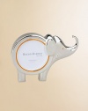 From the Jungle Parade collection, this lovely keepsake is perfect for the little explorer who's fascinated with the wild creatures found in the jungles and rainforests. Display your special adventurer in this unique silverplate picture frame in the shape of the mighty elephant.Elegantly gift boxedSilverplate2.75D photo opening6.25W X 4.5HImported