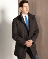 Polish off your business look with this rain coat from Sanyo.