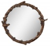 Paza Round Mirror with Bird Accents
