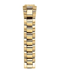 This gold-plated bracelet strap with diamond accents perfectly complements a Philip Stein watch head.