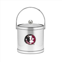 NCAA Florida State Seminoles Brushed Chrome Mylar Ice Bucket with Acrylic Cover, 3-Quart NCAA Florida State Seminoles Brushed Chrome Mylar Ice Bucket with Acrylic Cover, 3-Quart
