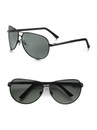 EXCLUSIVELY OURS. A timeless look for men of every age and style, crafted in lightweight metal with double-bridge detail. Polarized lenses 100% UV protective Imported EXCLUSIVELY OURS. A timeless look for men of every age and style, crafted in lightweight metal with double-bridge detail. Polarized lenses 100% UV protective Imported