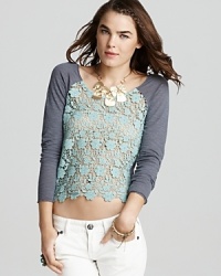 Free People Top - Daisy Lace Baseball Free People Top - Daisy Lace Baseball