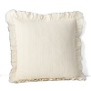The fine pointelle lace and billowy ruffle on this Lauren Ralph Lauren decorative pillow bring heirloom luxury to your decor.