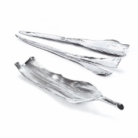 The Botanical collection from Michael Aram takes him back to his core design of basing his objects on items found in nature. The Palm Servers are food safe and cast from palm bark that a palm tree sheds throughout the year. In Polished Aluminum, 21 Long. The Botanical collection from Michael Aram takes him back to his core design of basing his objects on items found in nature. The Palm Servers are food safe and cast from palm bark that a palm tree sheds throughout the year. In Polished Aluminum, 21 Long.