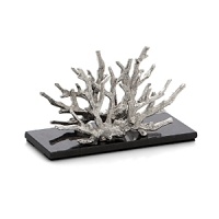 This napkin holder combines complex beauty with simple functionality. The cluster of nickel plate and stainless steel coral keeps an essential hosting element neat and organized. This napkin holder combines complex beauty with simple functionality. The cluster of nickel plate and stainless steel coral keeps an essential hosting element neat and organized.