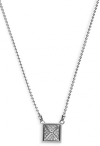 Michael Kors Pavé Pyramid Pendant Necklace - Silver - Czech crystals / Brass