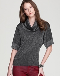 In shades of grey, this MICHAEL Michael Kors sweater illuminates your everyday look with a generous shot of shimmer. In shades of grey, this MICHAEL Michael Kors sweater illuminates your everyday look with a generous shot of shimmer.