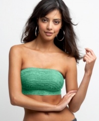 A hot layering piece, this Free People lace bandeau bra is perfect under the season's sheer tops and open-stitch knits! A hot layering piece, this Free People lace bandeau bra is perfect under the season's sheer tops and open-stitch knits!