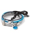 A set of three stylish hair elastics with signature MARC BY MARC JACOBS charms.