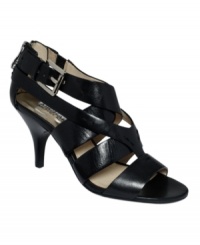 All the bells and whistles. Topstitched patent leather, a decorative buckle, a zipper up the back and a stacked stiletto heel perfectly finish off the Zoe sandals by MICHAEL Michael Kors. All the bells and whistles. Topstitched patent leather, a decorative buckle, a zipper up the back and a stacked stiletto heel perfectly finish off the Zoe sandals by MICHAEL Michael Kors.