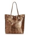 Go bold with this stunning snakeskin print style from Carlos by Carlos Santana. An all-over print covers this oversized tote design for the perfect combination of fashion and function.