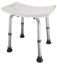 Ez2care Adjustable Light-Weight Shower Bench, White Ez2care Adjustable Light-Weight Shower Bench, White