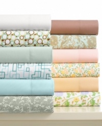 Prints charming meets classic sophistication in these polyester microfiber sheet sets, featuring modern motifs, garden florals and versatile solids in dreamy hues. Prints charming meets classic sophistication in these polyester microfiber sheet sets, featuring modern motifs, garden florals and versatile solids in dreamy hues.