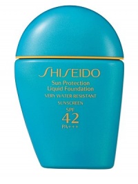 A liquid foundation that defends against powerful UVA/UVB rays as it provides a flawless makeup finish with full, non-sticky coverage. Resists perspiration, water, and oil, to maintain a soft matte look on skin, even during outdoor activities. Unites optimal sun protection with skin-caring makeup. Contains Thiotaurine, an antioxidant that neutralizes free radicals. Very water-resistant. Recommended by the Skin Cancer Foundation as an effective UV sunscreen. A liquid foundation that defends against powerful UVA/UVB rays as it provides a flawless makeup finish with full, non-sticky coverage. Resists perspiration, water, and oil, to maintain a soft matte look on skin, even during outdoor activities. Unites optimal sun protection with skin-caring makeup. Contains Thiotaurine, an antioxidant that neutralizes free radicals. Very water-resistant. Recommended by the Skin Cancer Foundation as an effective UV sunscreen.