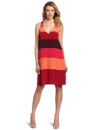 BCBGMAXAZRIA Women's Chancey Color Blocked Racer Back Tank Dress