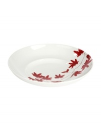 Sprinkle your table with vibrant red flowers with the light and breezy Pure Red rim soup bowl from Mikasa. The classic shape makes this dinnerware and dishes collection ideal for everyday use while the airy, organic design also makes a festive dinner party set. Sprinkle your table with vibrant red flowers with the light and breezy Pure Red rim soup bowl from Mikasa. The classic shape makes this dinnerware and dishes collection ideal for everyday use while the airy, organic design also makes a festive dinner party set.