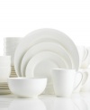 The timeless silhouettes and luxurious glaze of this Brekinridge set proves white is the easiest way to achieve understated elegance at your table using this Gorham dinnerware. The dishes are simple round pieces in durable bone china that transition beautifully from hurried weekday breakfasts to your most elaborate dinner parties.