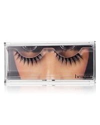 Benefit has more lash looks than days of the week. The new Lash Lovelies collection lets you be whoever, whenever! Custom-designed to fit precisely, its easy to apply them like a pro. Apply a thin line of lash glue along the base of false eyelashes. Let set for 30 seconds or until tacky. Position the lash close to the base of your natural lashes & gently press down from the outer corner inwards. To remove: gently peel off from outer to inner corner of eyelid. Wait for the lash glue to dry slightly so it is tacky, then apply lashes.