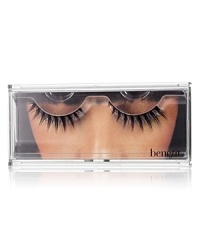 Benefit has more lash looks than days of the week. The new Lash Lovelies collection lets you be whoever, whenever! Custom-designed to fit precisely, its easy to apply them like a pro. Apply a thin line of lash glue along the base of false eyelashes. Let set for 30 seconds or until tacky. Position the lash close to the base of your natural lashes & gently press down from the outer corner inwards. To remove: gently peel off from outer to inner corner of eyelid. Wait for the lash glue to dry slightly so it is tacky, then apply lashes.