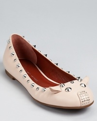 MARC BY MARC JACOBS' signature mouse goes heavy metal on a chic and studded ballet flat, combining the brand's signature quirk with edgy details. MARC BY MARC JACOBS' signature mouse goes heavy metal on a chic and studded ballet flat, combining the brand's signature quirk with edgy details.