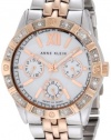 Anne Klein Women's AK/1001MPRT Swarovski Crystal Accented Rosegold-Tone And Silver-Tone Watch