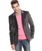 Polish up your evening look with these sleek blazer from Guess.