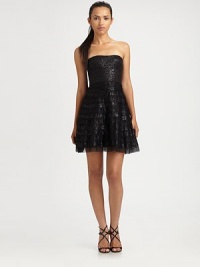 A stunning cocktail dress with shimmering sequins and a universally flattering flared skirt.Strapless stylePleated bodiceFlared skirtConcealed back zipperAbout 20 from natural waistAcetate/spandexDry cleanImportedSIZE & FIT Model shown is 5'11 (180cm) wearing a US size 4. A stunning cocktail dress with shimmering sequins and a universally flattering flared skirt.Strapless stylePleated bodiceFlared skirtConcealed back zipperAbout 20 from natural waistAcetate/spandexDry cleanImportedSIZE & FIT Model shown is 5'11 (180cm) wearing a US size 4.