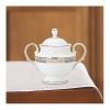 Lenox 822840 Silver Applique Sugar Bowl with Lid, White