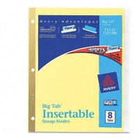 Avery WorkSaver Big Tab Insertable Dividers, 8-Tabs, 1 Set (11112) Avery WorkSaver Big Tab Insertable Dividers, 8-Tabs, 1 Set (11112)