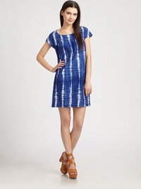 The casual cotton shift, updated with tie-dyed stripes for a touch of boho-chic.ScoopneckCap sleevesGathered around top yokePatch pocketAbout 17 from natural waistCottonDry cleanImportedModel shown is 5'9 (175cm) wearing US size Small. The casual cotton shift, updated with tie-dyed stripes for a touch of boho-chic.ScoopneckCap sleevesGathered around top yokePatch pocketAbout 17 from natural waistCottonDry cleanImportedModel shown is 5'9 (175cm) wearing US size Small.