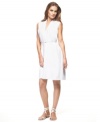 Designed with a fluid blouson-style drape, this dress is effortlessly sophisticated. By Francisco Costa for Calvin Klein.