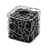InterDesign Twigz Boutique Box, Silver/Black InterDesign Twigz Boutique Box, Silver/Black