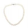 Pearlz Ocean Sterling Silver White Freshwater Pearl 9-10 mm Necklace