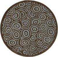 Area Rug 8x8 Round Contemporary Brown-Spa Blue Color - Surya Artist Studio Rug from RugPal Area Rug 8x8 Round Contemporary Brown-Spa Blue Color - Surya Artist Studio Rug from RugPal