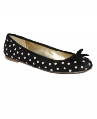 On the dot. Arrive on time and on trend in the adorable Erwyn2 ballet flats by GUESS. In a cute polka dot fabric, they lend a funky edge to your look. On the dot. Arrive on time and on trend in the adorable Erwyn2 ballet flats by GUESS. In a cute polka dot fabric, they lend a funky edge to your look.